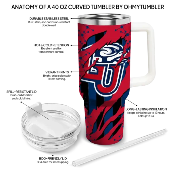 customized liberty flames claw cut red black curved tumbler new arrival.webp