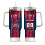 customized liberty flames hexagon armor red curved tumbler best selling.webp