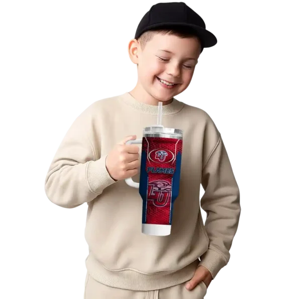 customized liberty flames hexagon armor red curved tumbler latest model.webp