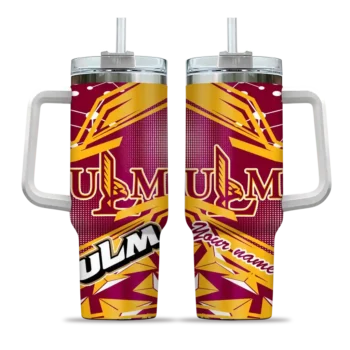 customized louisiana monroe warhawks abstract paths red curved tumbler best selling.webp