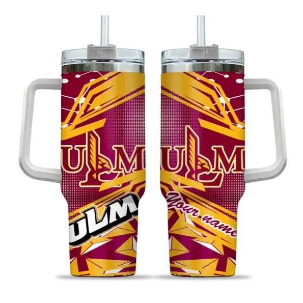 customized louisiana monroe warhawks abstract paths red curved tumbler best selling.webp