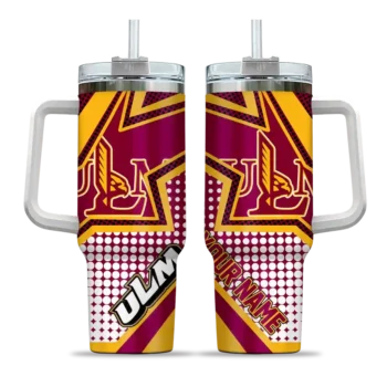 customized louisiana monroe warhawks arrow burst red curved tumbler best selling.webp