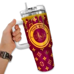 customized louisiana monroe warhawks bullseye drips red curved tumbler best selling.webp