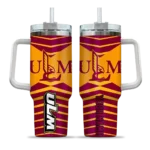 customized louisiana monroe warhawks chevron layers red curved tumbler best selling.webp