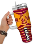 customized louisiana monroe warhawks chevron layers red curved tumbler best selling.webp