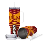 customized louisiana monroe warhawks chevron layers red curved tumbler best selling.webp
