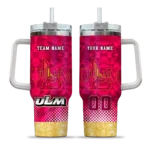 customized louisiana monroe warhawks geometric prism red curved tumbler best selling.webp