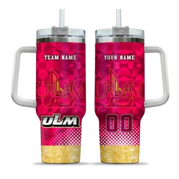 customized louisiana monroe warhawks geometric prism red curved tumbler best selling.webp