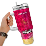 customized louisiana monroe warhawks geometric prism red curved tumbler best selling.webp
