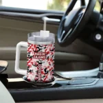 customized louisiana ragin cajuns camo mashup red white curved tumbler best selling.webp