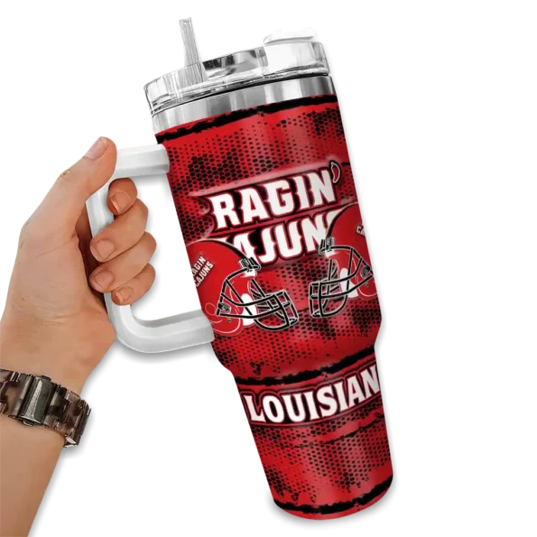 customized louisiana ragin cajuns honey streaks red curved tumbler fashion forward.webp