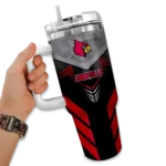 customized louisville cardinals arrow armor red black curved tumbler best selling.webp