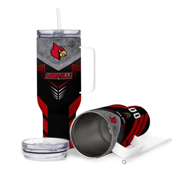 customized louisville cardinals arrow armor red black curved tumbler high quality.webp