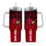 customized louisville cardinals chevron stripe red curved tumbler best selling.webp