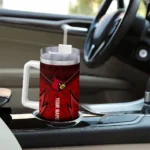 customized louisville cardinals chevron stripe red curved tumbler best selling.webp