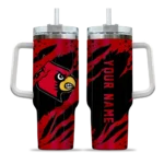 customized louisville cardinals claw cut red black curved tumbler best selling.webp