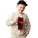 customized louisville cardinals claw cut red black curved tumbler best selling.webp