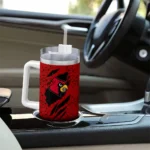 customized louisville cardinals claw cut red black curved tumbler best selling.webp