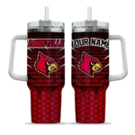 customized louisville cardinals hex texture red curved tumbler best selling.webp
