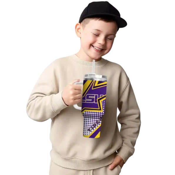customized lsu tigers arrow burst purple curved tumbler latest model.webp