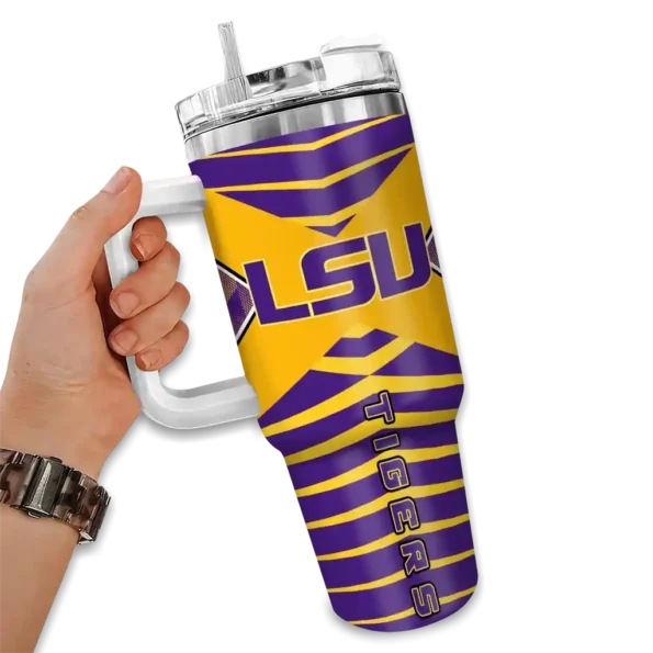 customized lsu tigers chevron layers purple curved tumbler fashion forward.webp