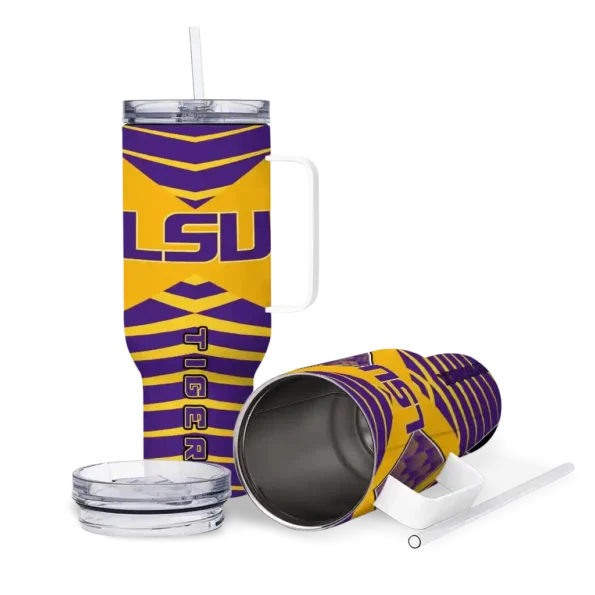 customized lsu tigers chevron layers purple curved tumbler high quality.webp