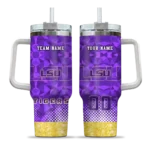 customized lsu tigers geometric prism purple curved tumbler best selling.webp