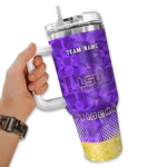 customized lsu tigers geometric prism purple curved tumbler best selling.webp