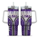 customized lsu tigers leopard zipper purple curved tumbler best selling.webp