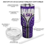 customized lsu tigers leopard zipper purple curved tumbler best selling.webp