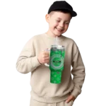 customized marshall thundering herd bullseye drips green curved tumbler best selling.webp