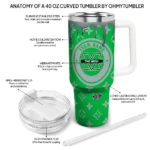 customized marshall thundering herd bullseye drips green curved tumbler best selling.webp