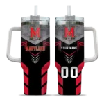customized maryland terrapins arrow armor red black curved tumbler best selling.webp