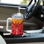 customized maryland terrapins chevron stripe red curved tumbler best selling.webp