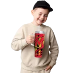 customized maryland terrapins claw cut red black curved tumbler best selling.webp