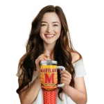 customized maryland terrapins hex texture red curved tumbler best selling.webp