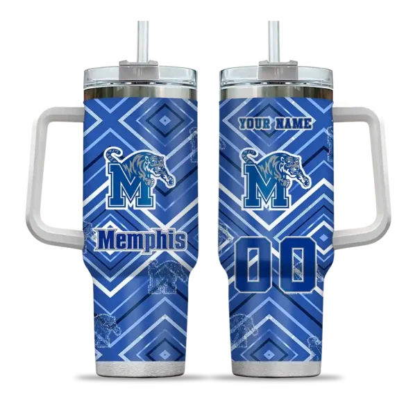 customized memphis tigers bold diamonds blue curved tumbler best selling.webp