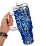 customized memphis tigers burst swirl blue curved tumbler best selling.webp