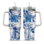customized memphis tigers camo mashup blue white curved tumbler best selling.webp