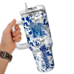 customized memphis tigers camo mashup blue white curved tumbler best selling.webp