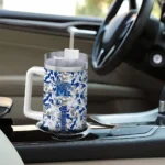 customized memphis tigers camo mashup blue white curved tumbler best selling.webp