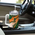 customized miami hurricanes arrow burst orange curved tumbler best selling.webp