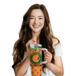 customized miami hurricanes bullseye drips orange curved tumbler best selling.webp