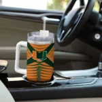 customized miami hurricanes chevron layers orange curved tumbler best selling.webp