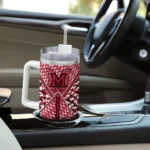 customized miami redhawks chevron angle red curved tumbler best selling.webp