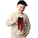 customized miami redhawks chevron stripe red curved tumbler best selling.webp