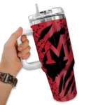 customized miami redhawks claw cut red black curved tumbler best selling.webp
