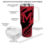 customized miami redhawks claw cut red black curved tumbler best selling.webp