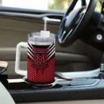 customized miami redhawks hex texture red curved tumbler best selling.webp