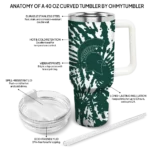 customized michigan state spartans burst swirl green curved tumbler best selling.webp
